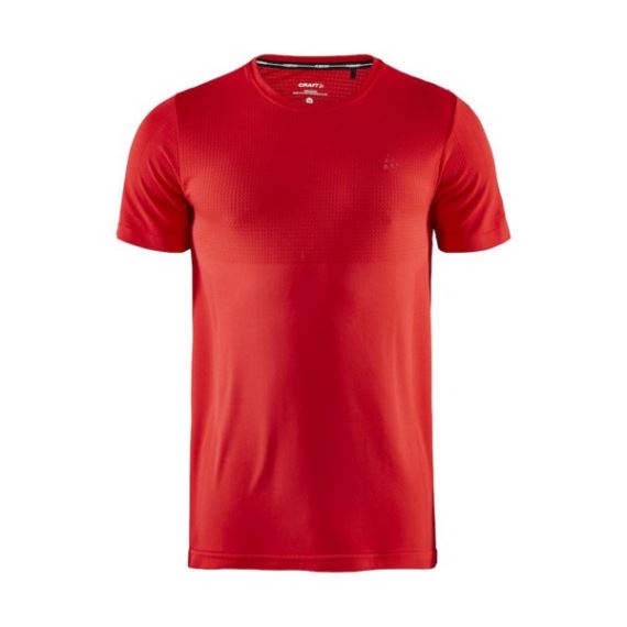 Pánské funkční tričko s krátkým rukávem CRAFT Fuseknit Light SS červená