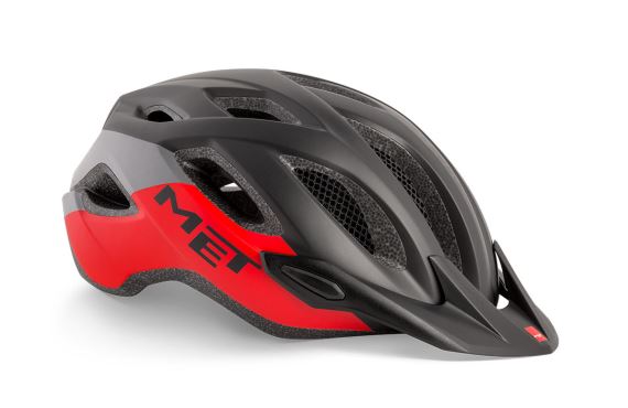 Cyklistická helma MET Crossover černá/červená