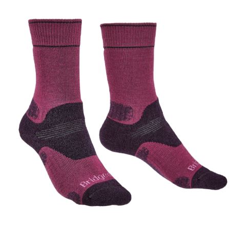 Ponožky Bridgedale Hike Midweight Boot Merino Performance Women's berry/352
