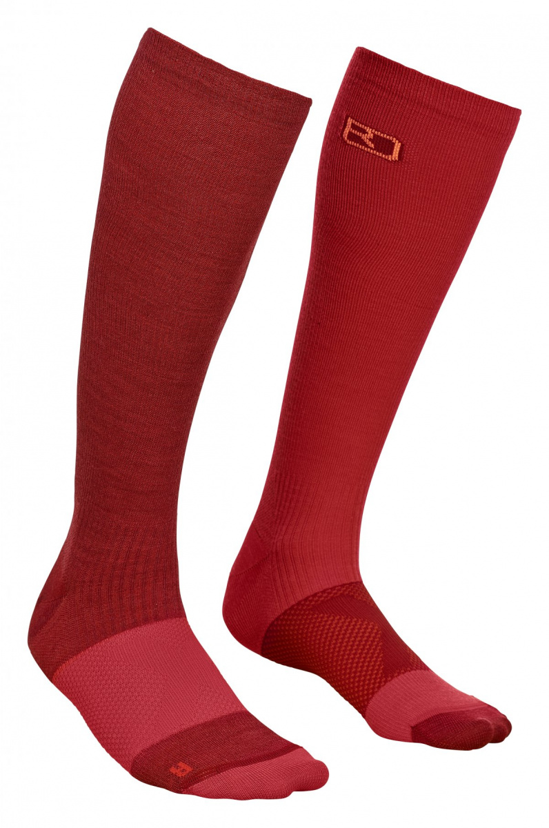 Dámské kompresní ponožky Ortovox Tour Compression Socks dark blood 39-41 EU