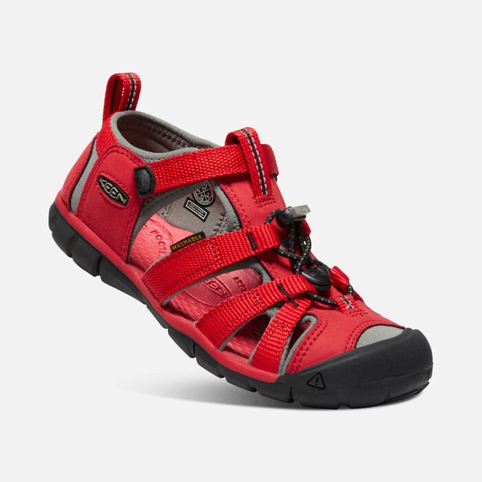 Dětské sandály Keen Seacamp II CNX Children racing red/gargoyle 30EU