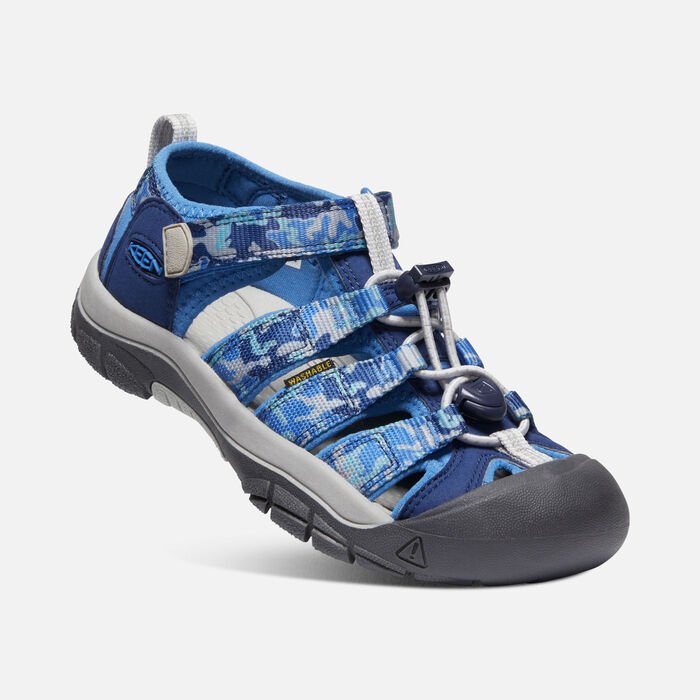 Dětské sandály Keen Newport H2 Youth camo/bright cobalt 32/33EU