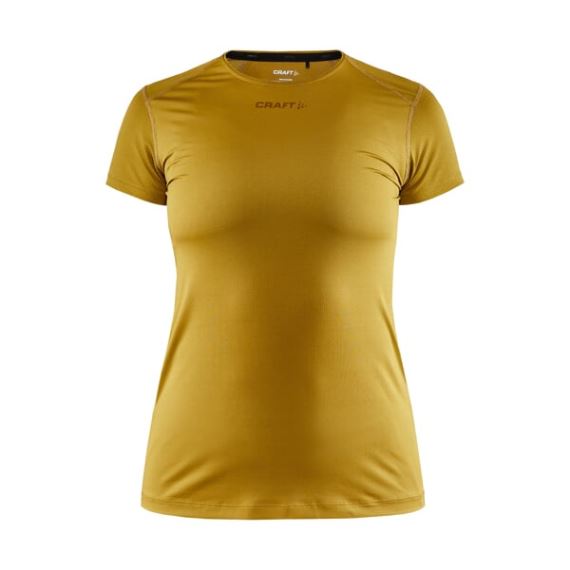 Dámské funkční tričko s krátkým rukávem CRAFT ADV Essence Slim SS tm. žlutá