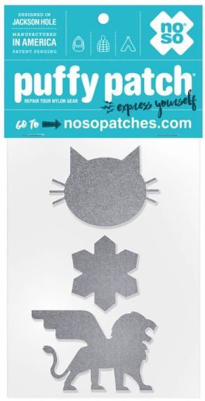 Set samolepících záplat NOSO Meow Pow Kit reflexní stříbrná