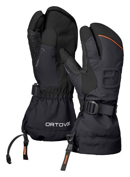 Pánské rukavice ORTOVOX Freeride 3 Finger Glove Black raven