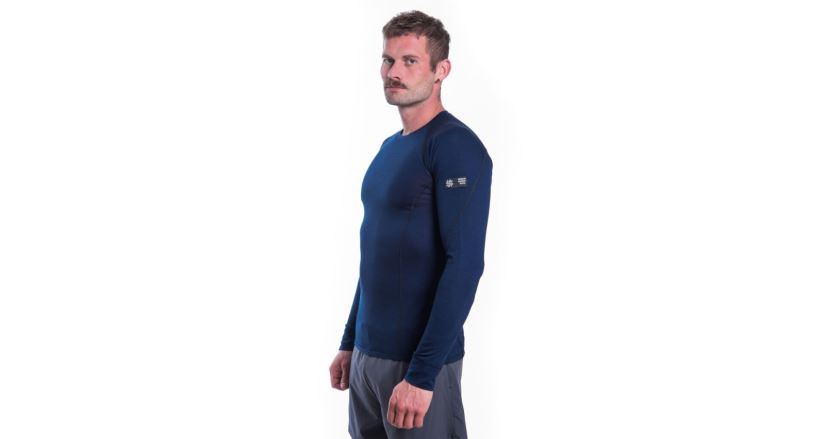 Pánské funkční triko s dlouhým rukávem Sensor Merino Active Deep blue (1)