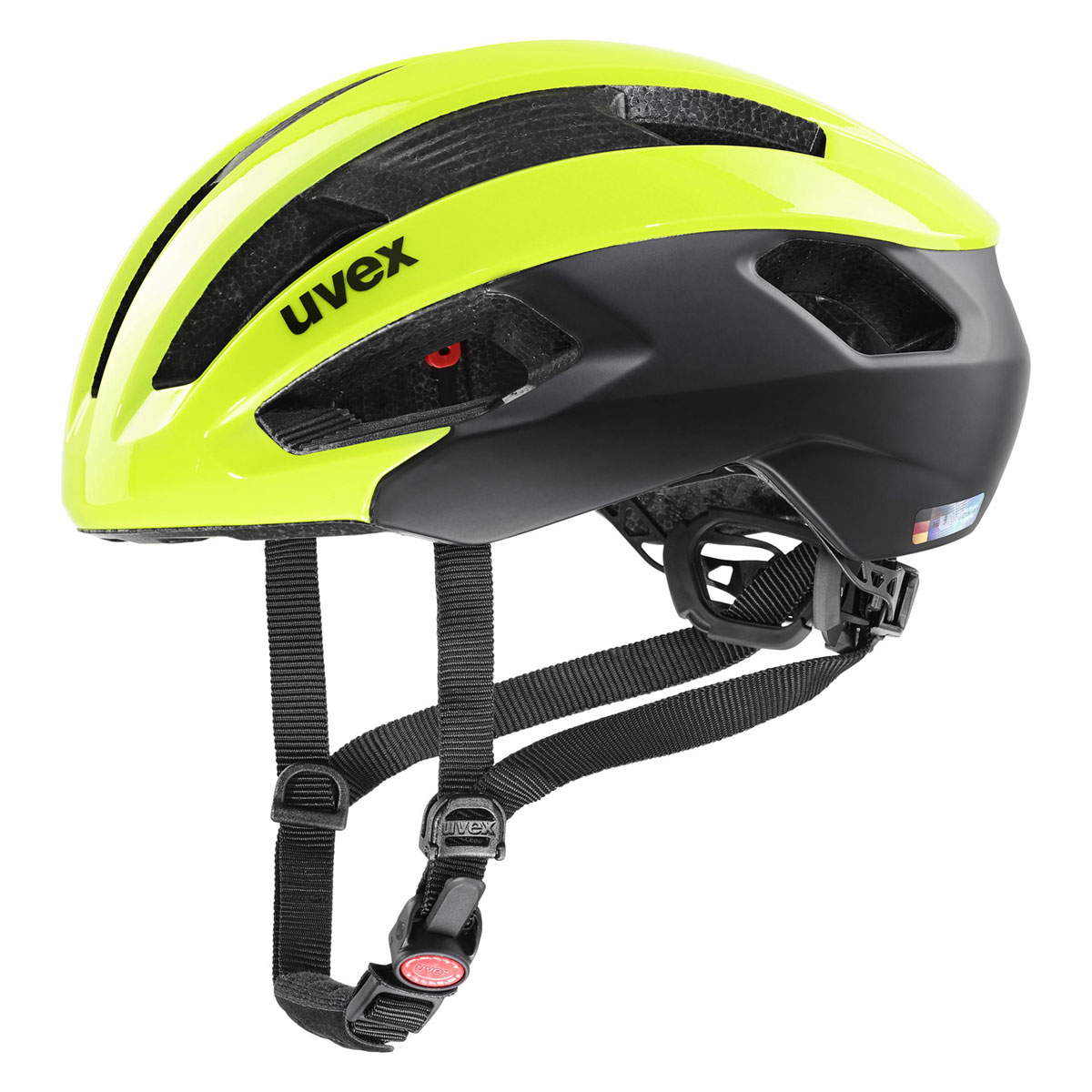 Cyklistická helma Uvex RISE CC, Neon Yellow - BlackMat 52-56cm