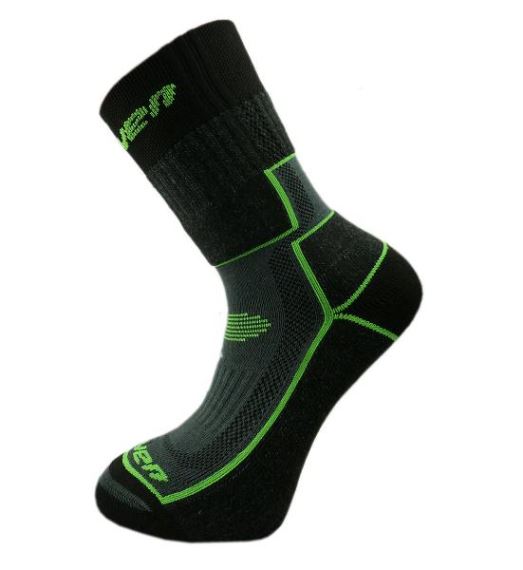 Dětské ponožky HAVEN Trekking black/green + black/grey 2 páry