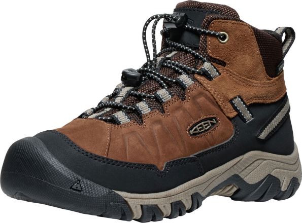 Dětské turistické boty Keen Targhee IV Mid WP Youth bison/brindle (2)
