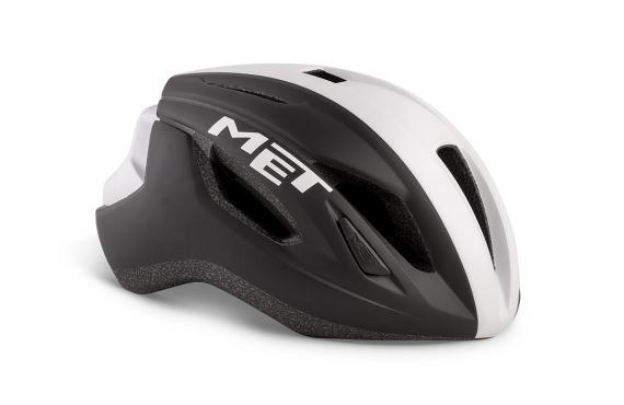 Cyklistická helma MET Strale černá/bílá matná