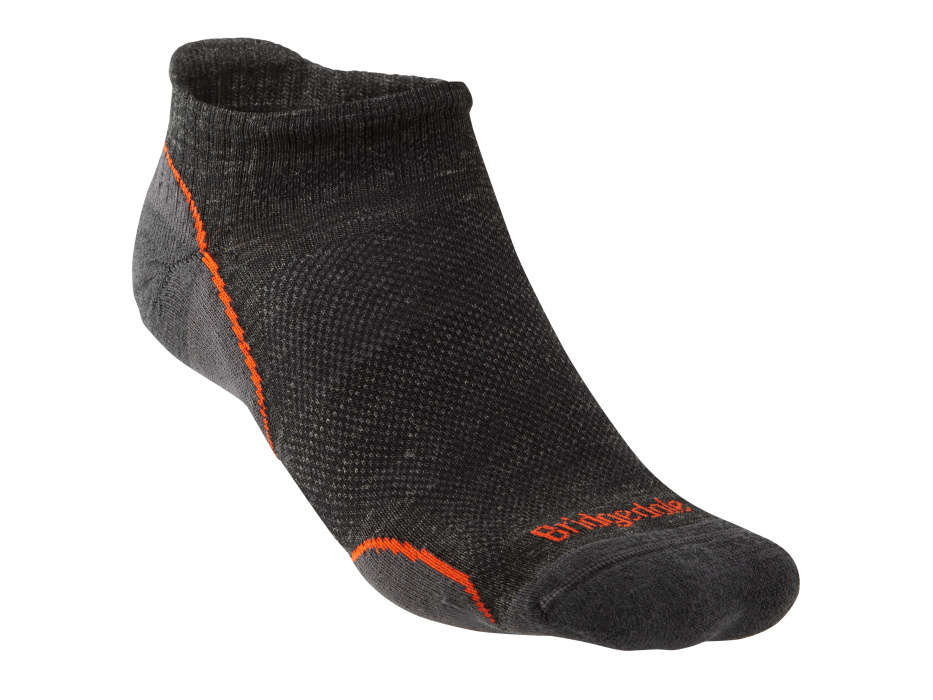 Pánské letní turistické ponožky Bridgedale Hike UL T2 MP Low anthracite/orange L (9-11,5 UK)