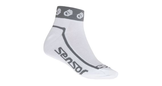 Kotníkové funkční ponožky Sensor Race Lite Small Hands bílá