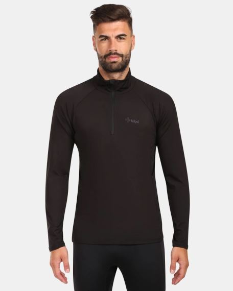 Pánské funkční tričko Kilpi WILLIE-M černá 3XL zepředu na modelovi.