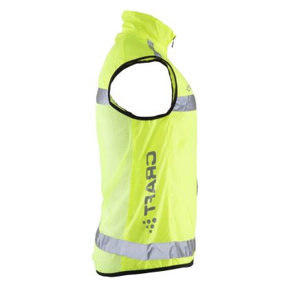 Bezpečnostní vesta pro běžce a cyklisty CRAFT Safety Vest žlutá (2)