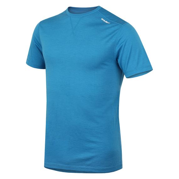 Pánské funkční triko HUSKY Merino 100 M krátký rukáv modrá