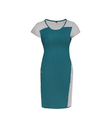 Dámské bavlněné šaty Direct Alpine Flowy Lady Emerald/grey