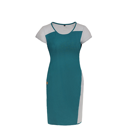 Dámské bavlněné šaty Direct Alpine Flowy Lady Emerald/grey L