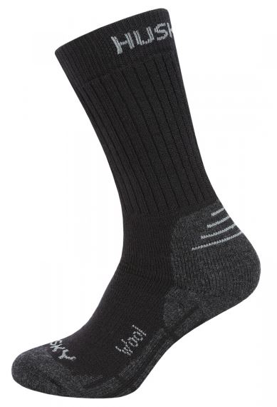 Dětské vlněné ponožky Husky All-Wool černá