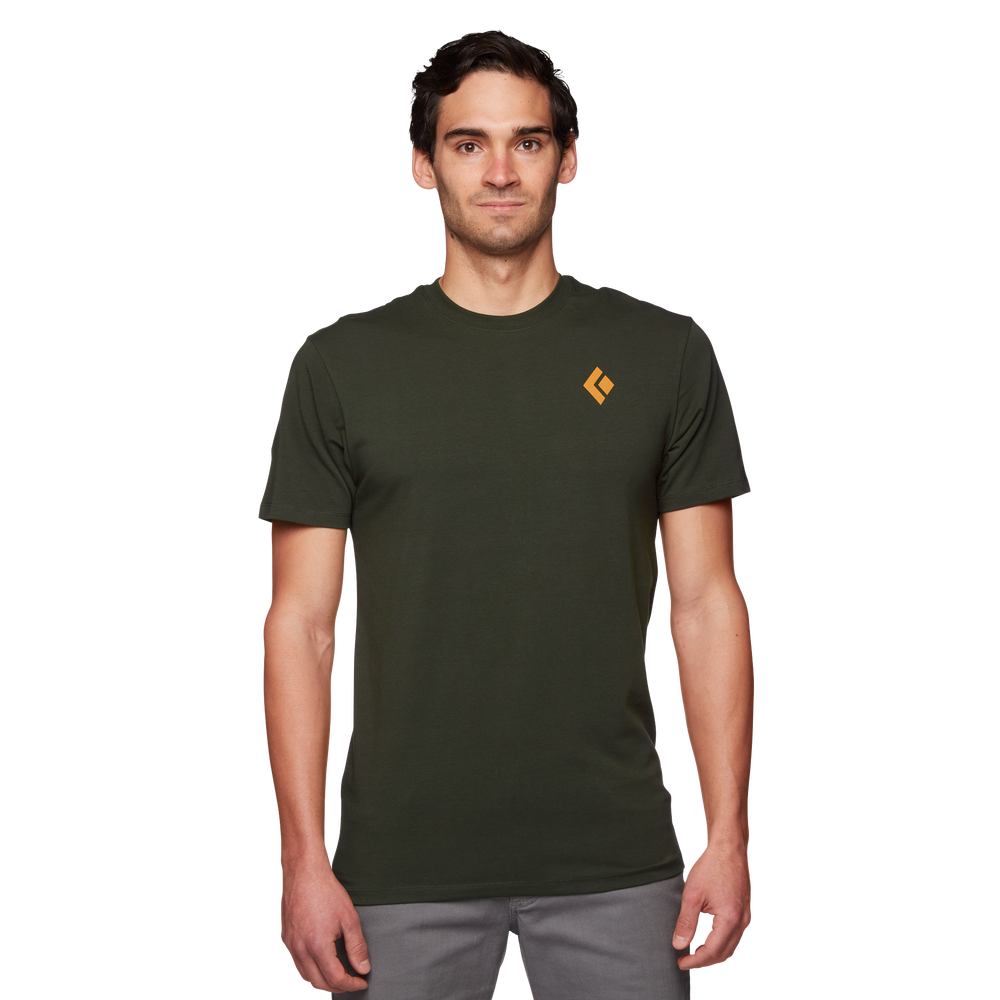 Pánské lezecké tričko Black Diamond M Mountain Badge SS Tee Cypress S