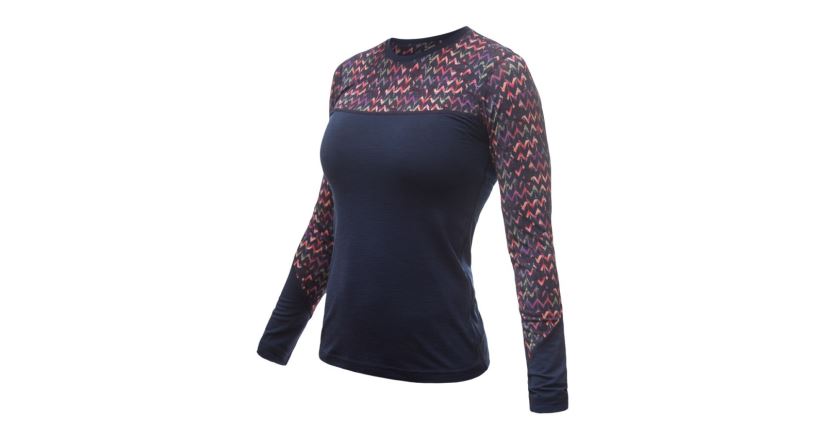 Dámské funkční triko s dlouhým rukávem Sensor Merino Impress Modrá/origami
