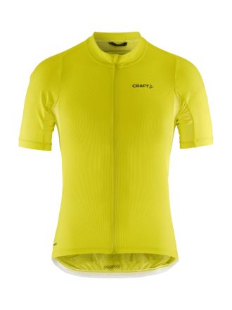Pánský cyklodres CRAFT ADV Endur žlutá, přední pohled na cyklistický dres.