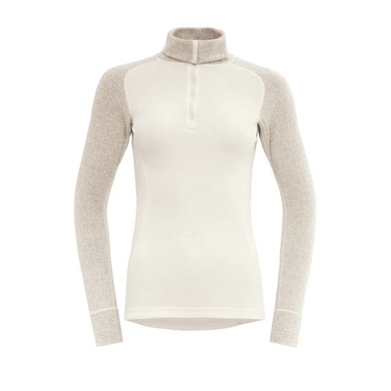 Dámské termotriko Devold Duo Active se zipem raw white