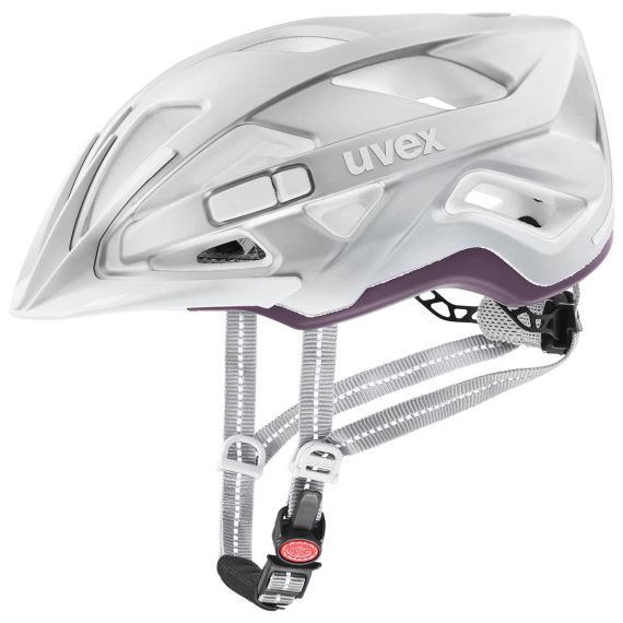 Cyklistická helma Uvex CITY Active, Silver Plum Mat