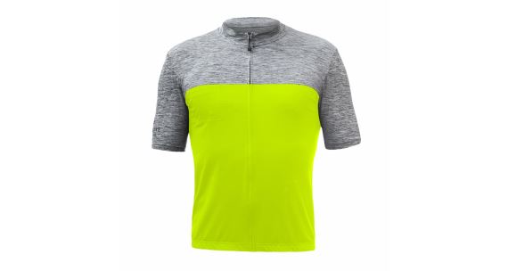 Pánský dres Sensor Cyklo Motion celozip neon yellow/šedá