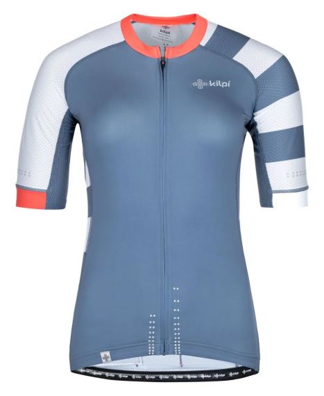 Celkový pohled zepředu na Dámský cyklistický dres Kilpi WILD-W modrá.