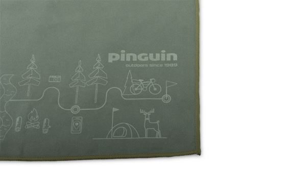 Rychleschnoucí ručník Pinguin Micro Towel Map grey