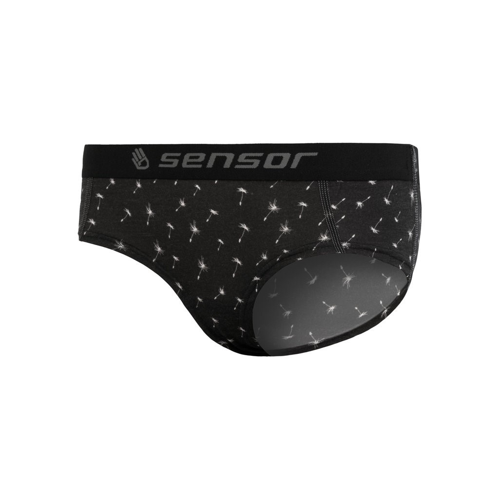 Kalhotky SENSOR Merino Impress černá/pattern XL