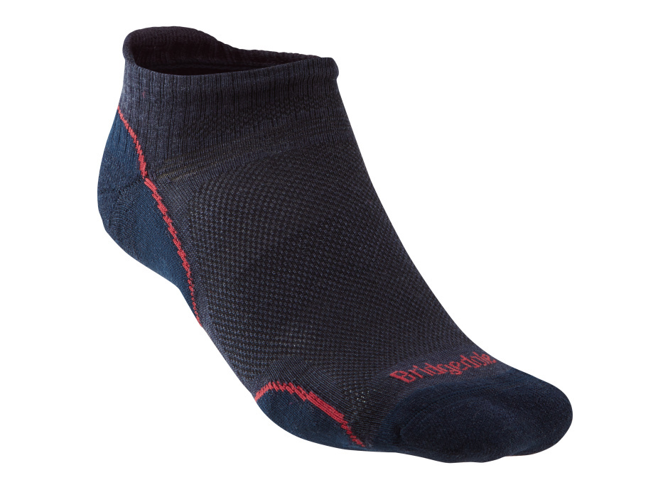 Pánské letní turistické ponožky Bridgedale Hike UL T2 MP Low navy/red L (9-11,5 UK)