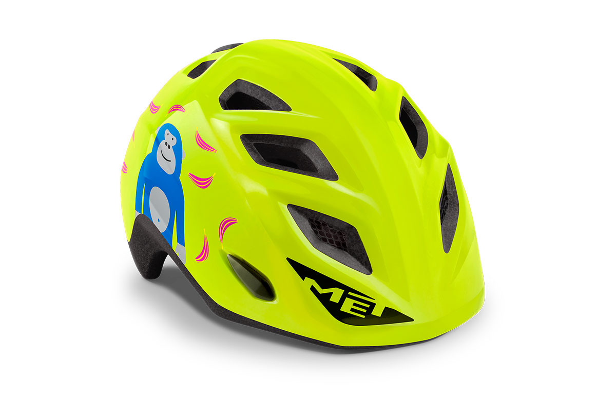 Dětská cyklistická helma MET Elfo opice/lime zelená