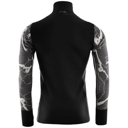 Pánské termotriko Aclima Lars Monsen Femunden Polo jet black/marengo/femunden dark (1)