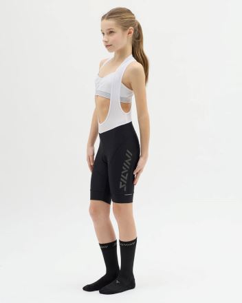 Dětské cyklo kraťasy Silvini Sueli Bib black-white (3)