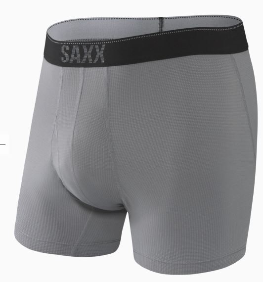 Pánské boxerky SAXX Quest Boxer Brief Fly dark charcoal II