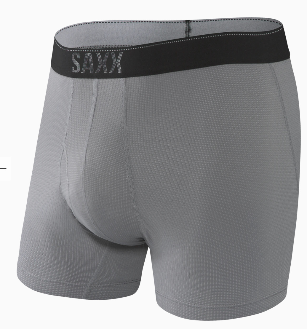 Pánské boxerky SAXX Quest Boxer Brief Fly dark charcoal II M