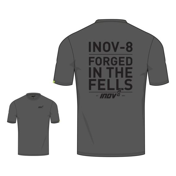 Pánské volnočasové triko INOV-8 Cotton Tee "Forged" M šedá