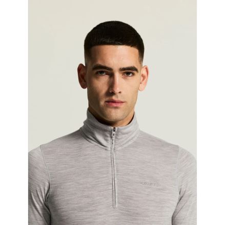 Pánské termotriko Craft Wool 95 HZ LS grey melange (6)
