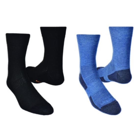 Ponožky Vavrys Light Trek Coolmax 2-pack černá-modrá