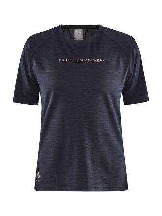 Přední pohled na dámský cyklodres CRAFT ADV Gravel šedá.