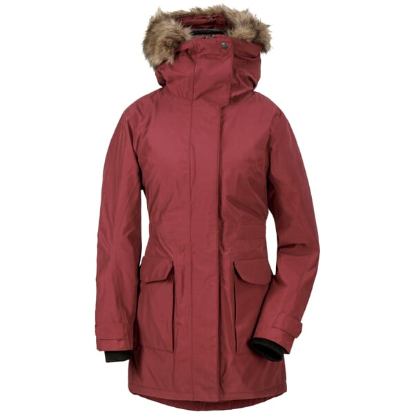 Dámský zimní zateplený kabát Didriksons Meja červená XL