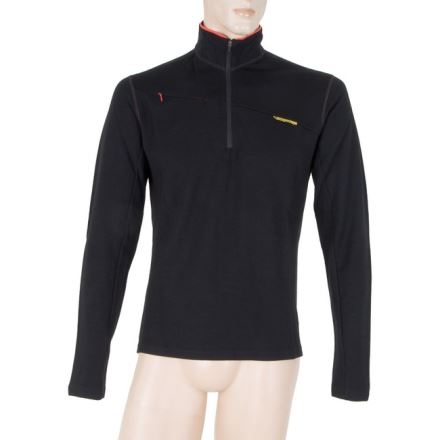Pánská funkční mikina SENSOR Merino Upper krátký zip černá (6)