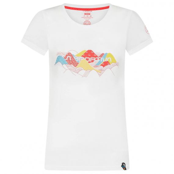 Dámské tričko s krátkým rukávem a potiskem La Sportiva Hills Woman white
