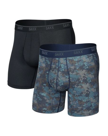 Pánské boxerky SAXX Quest Quick-Dry Mesh (2 Pack) matrix camo/black