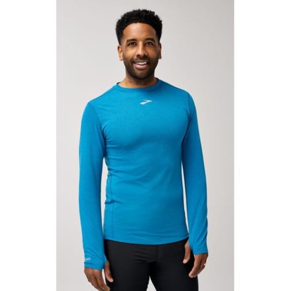 Pánské triko Brooks High Point Long Sleeve modrá