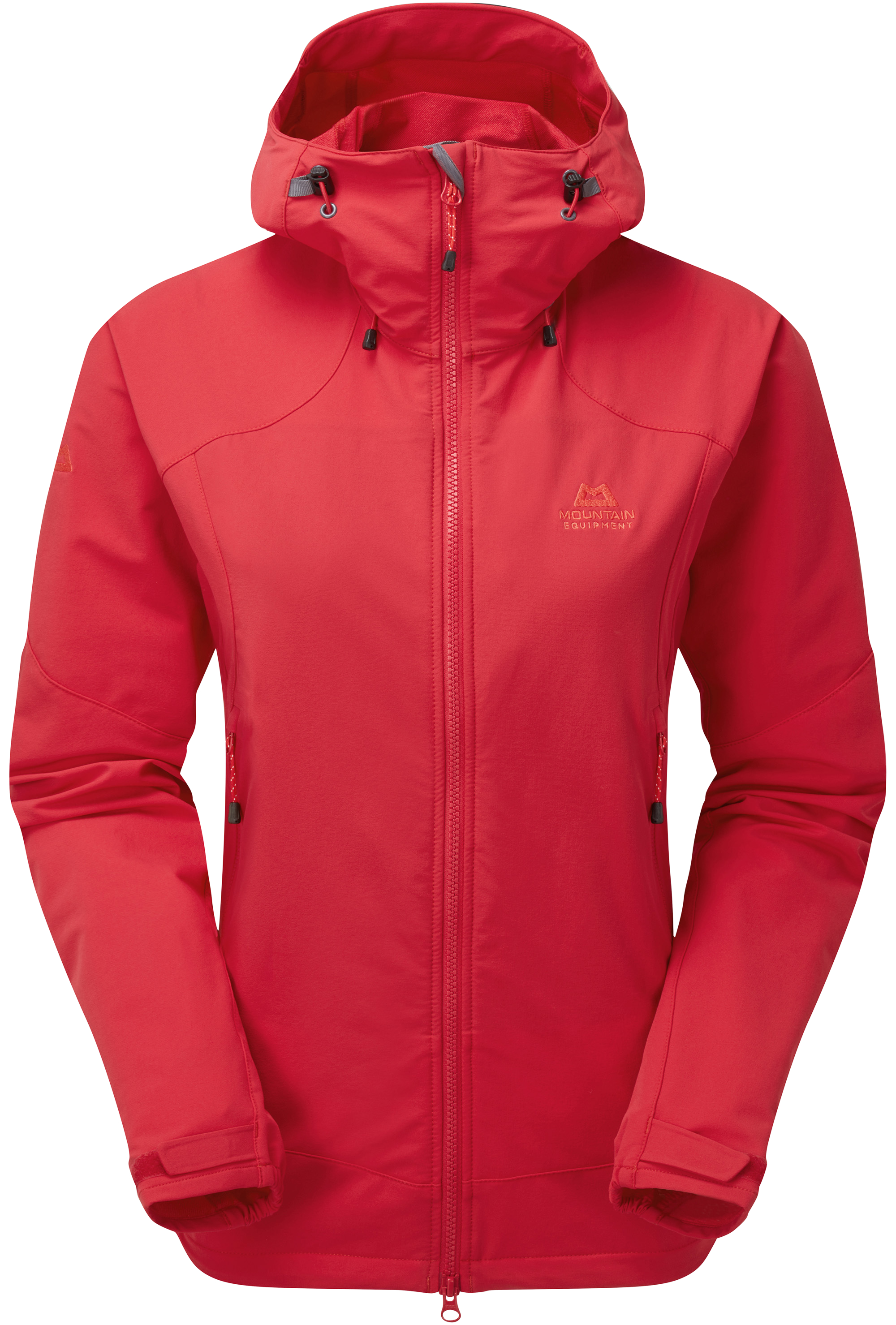 Dámská softshellová bunda MOUNTAIN EQUIPMENTW's Frontier Hooded Jacket Capsicum Red S