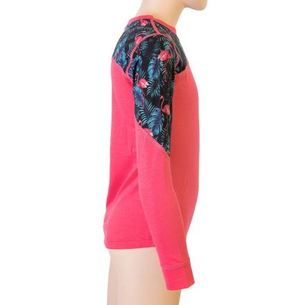 Dětský funkční set s dlouhým rukávem SENSOR Merino Impress magenta/floral (2)