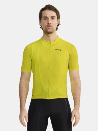 Pánský cyklodres CRAFT ADV Endur žlutá, přední pohled na model v cyklistickém dresu. (2)