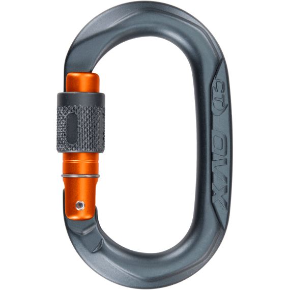 Šroubovací karabina Climbing Technology OVX SG anthracite/orange